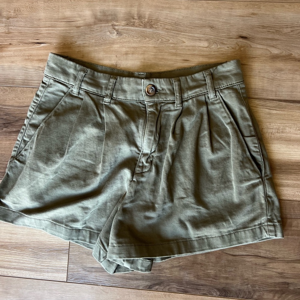Free People Green Cargo Shorts Relaxed Fit